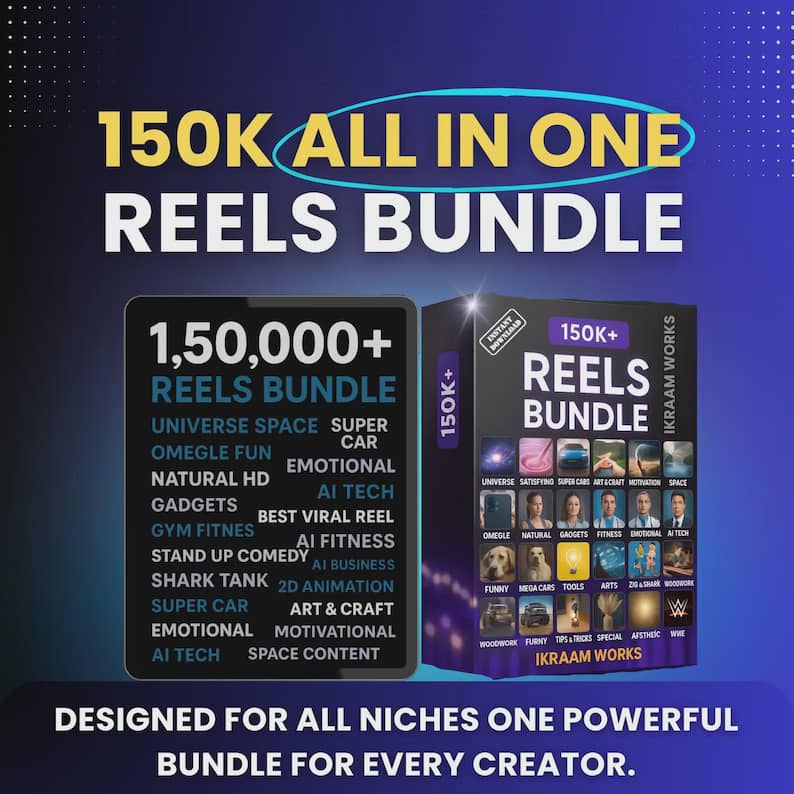 +150,000 Viral Reels β Editable, Downloadable, and Ready to Publish! π¬β¨