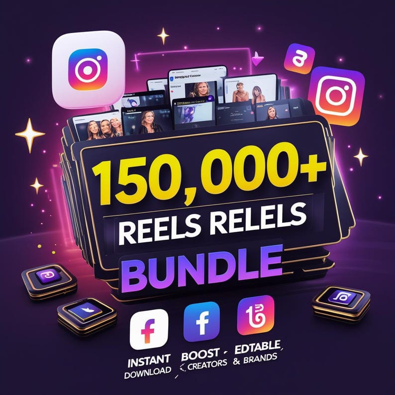 +150,000 Viral Reels β Editable, Downloadable, and Ready to Publish! π¬β¨