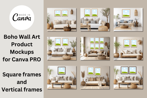 Wall Mockup Bundle – Showcase Your Art in Style!