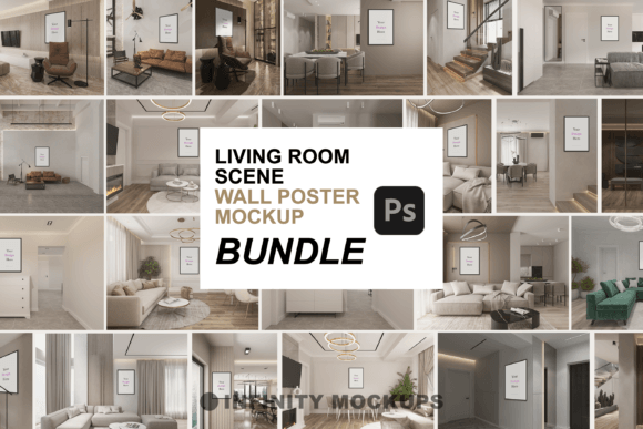 Wall Mockup Bundle – Showcase Your Art in Style!