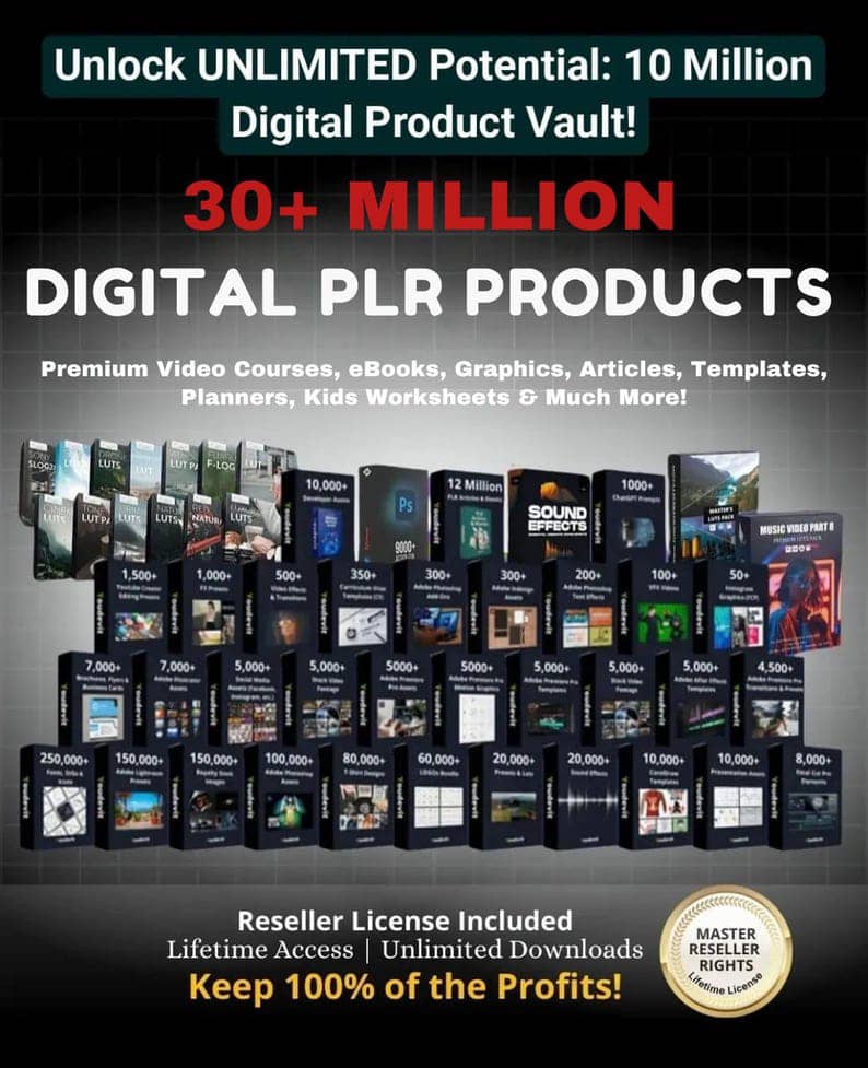 30+ Million Digital Product Assets for Creators & Entrepreneurs 🚀 – Ultimate Digital Empire Bundle 🚀